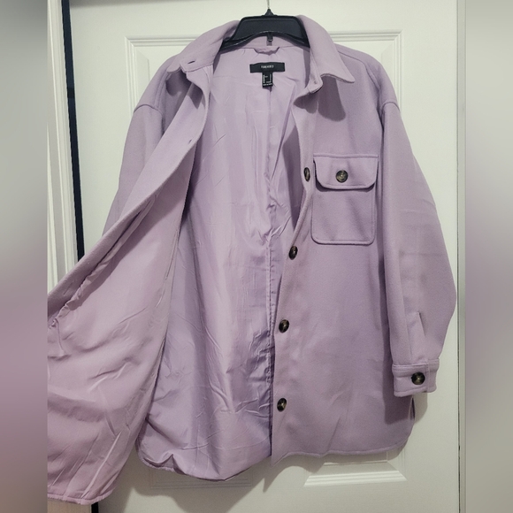 Forever 21 Oversized Lavender Shacket - Picture 2 of 3